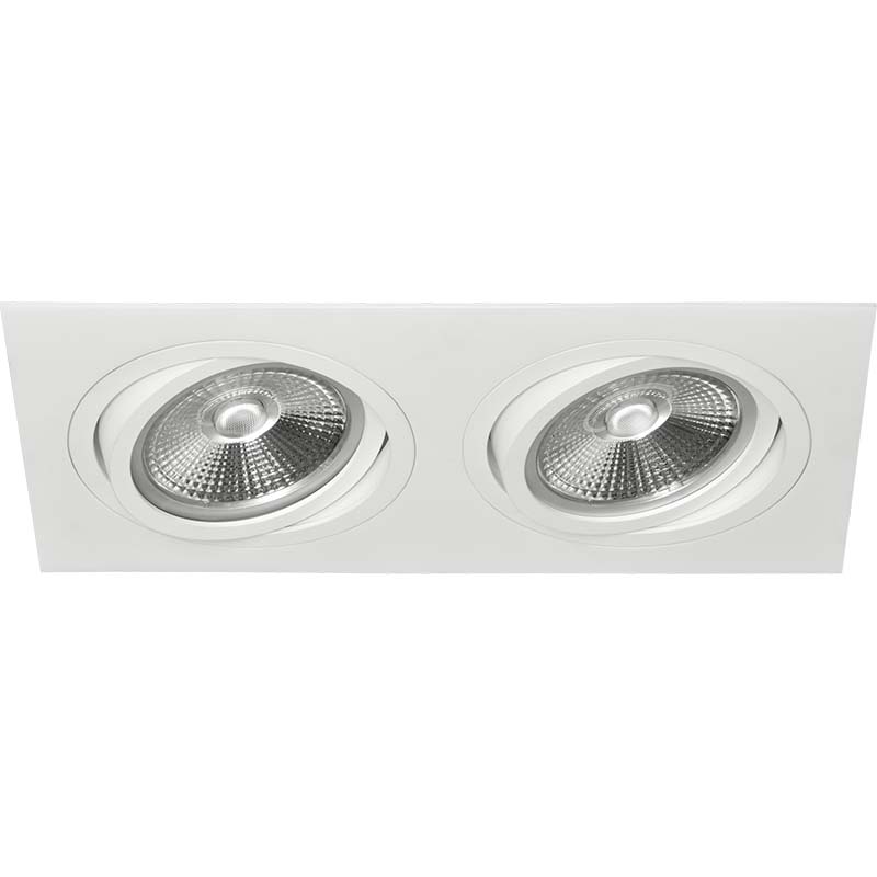 SERIE ALUM AR111 BLANCO MATE de 2 LUCES